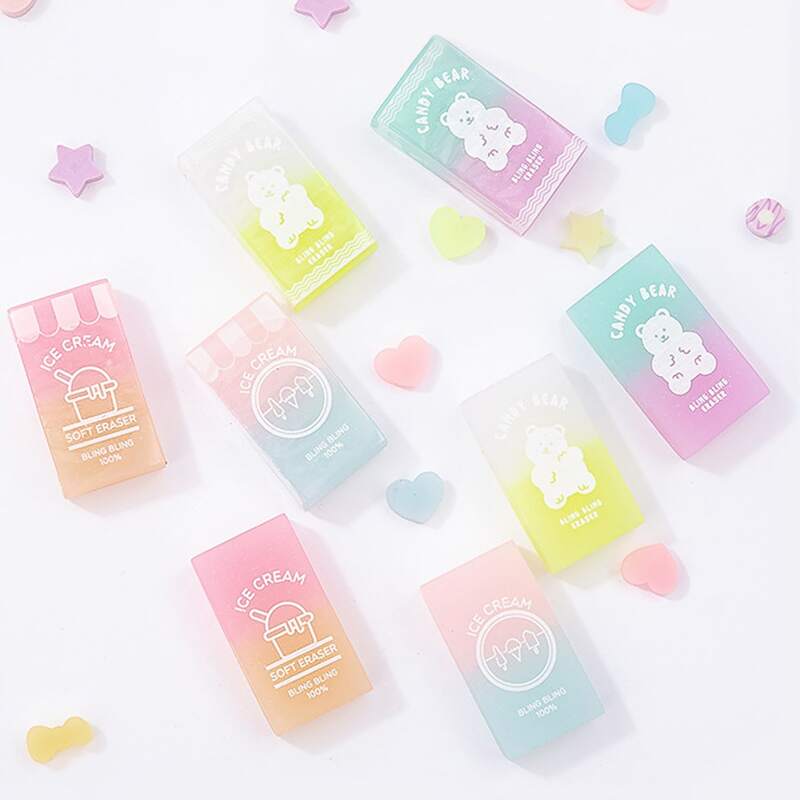 

1pc Cartoon Graphic Random Eraser, Multicolor