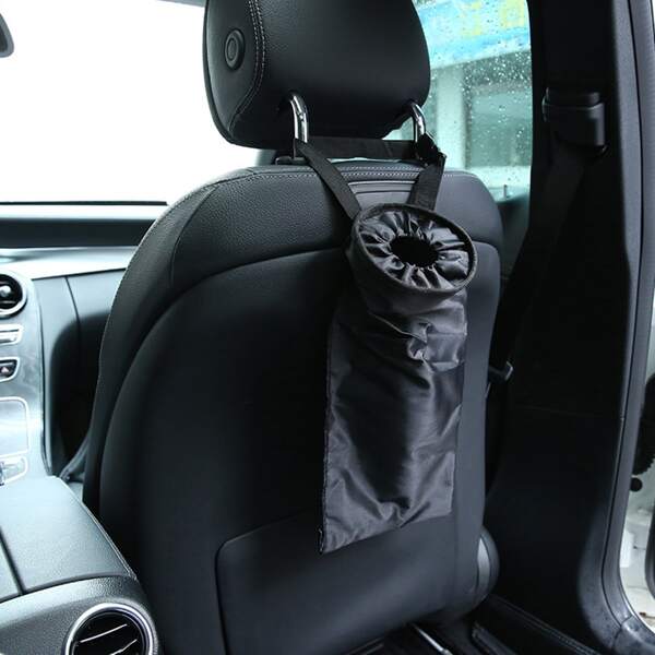 

1pc Car Seat Hanging Bag, Black