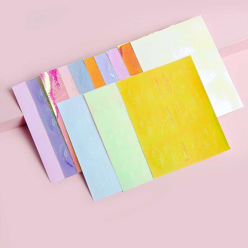 

13sheets Laser Nail Sticker, Multicolor
