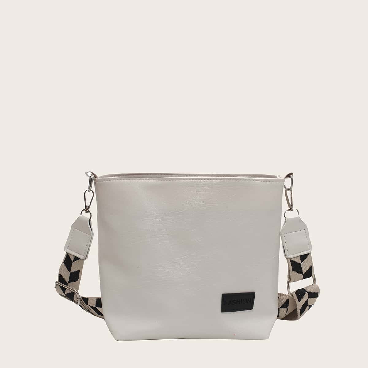 

Geometric Guitar Strap Shoulder Bag, White