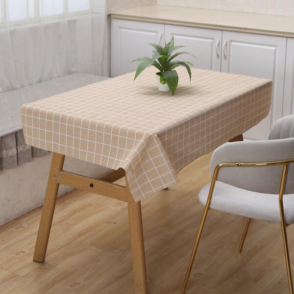 

Plaid Pattern Tablecloth, Khaki
