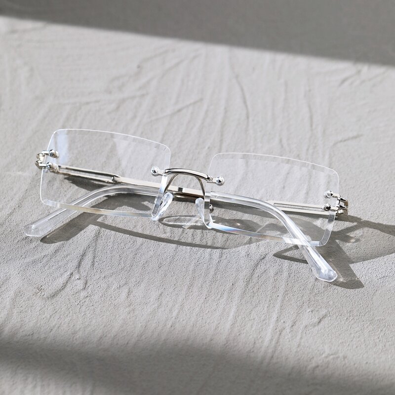 

Rimless Square Eyeglasses