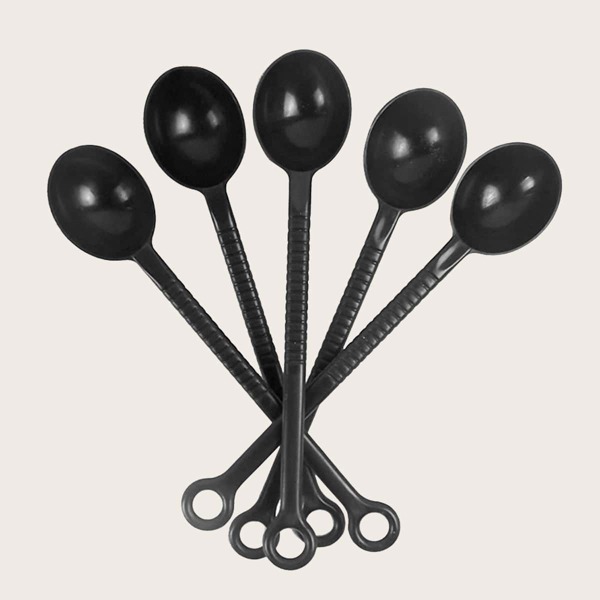

10pcs Plastic Measuring Spoon, Black