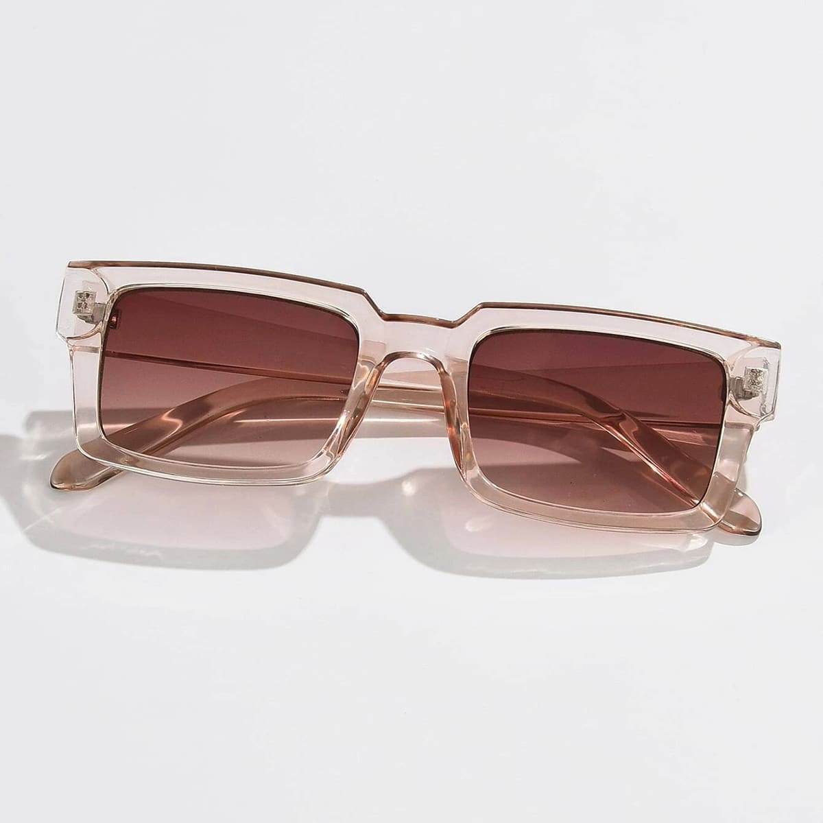 

Guys Rectangle Frame Sunglasses, Brown