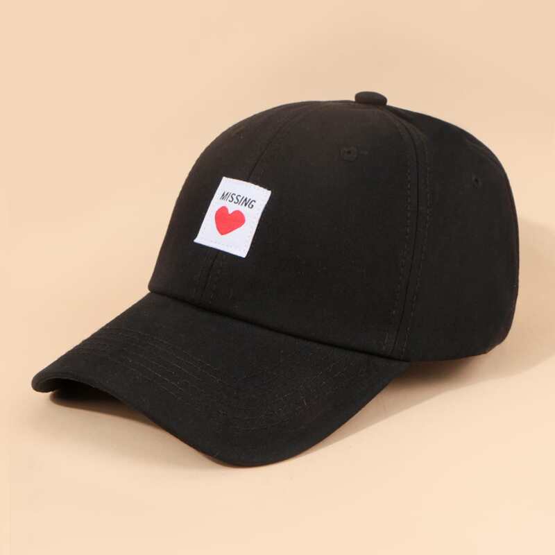 

Guys Heart Patch Baseball Cap, Black
