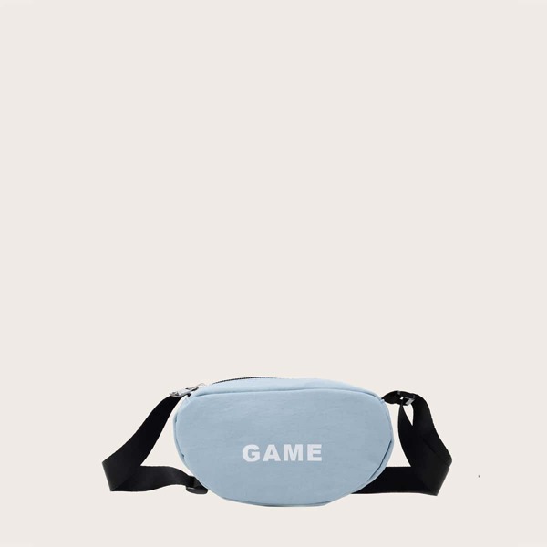 

Girls Letter Graphic Crossbody Bag, Blue