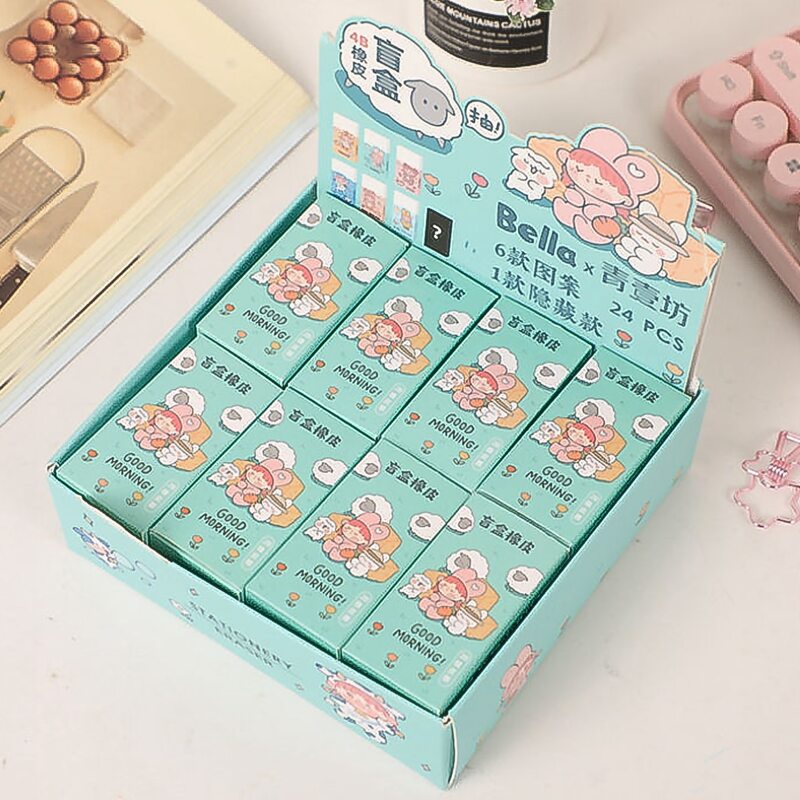 

2pcs Cartoon Graphic Random Eraser, Multicolor