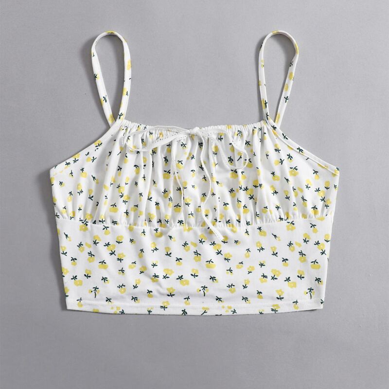 

Ditsy Floral Ruched Bust Cami, White