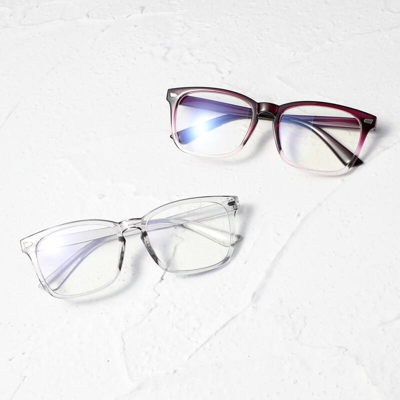 2pcs Acrylic Frame Anti-blue Light Glasses