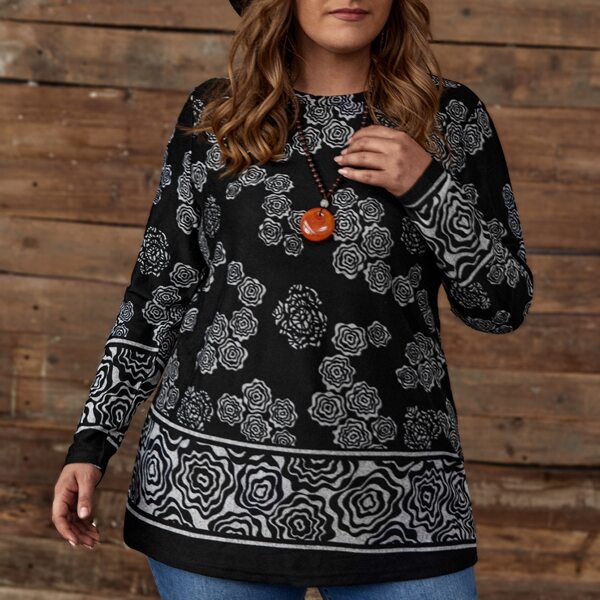 

Plus Floral Print Tee, Multicolor