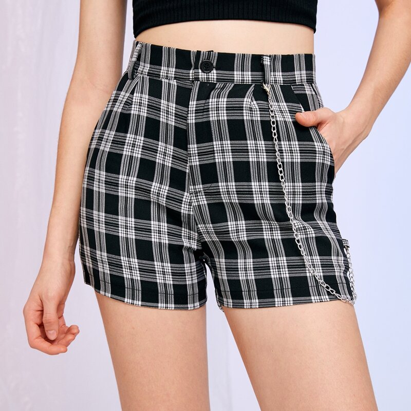 

Chain Plaid Shorts, Multicolor