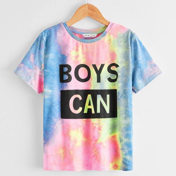 

Boys Tie Dye Letter Graphic Tee, Multicolor