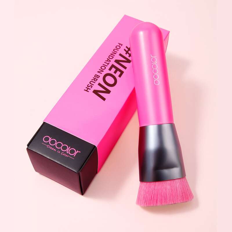 

1pc Foundation Brush, Hot pink