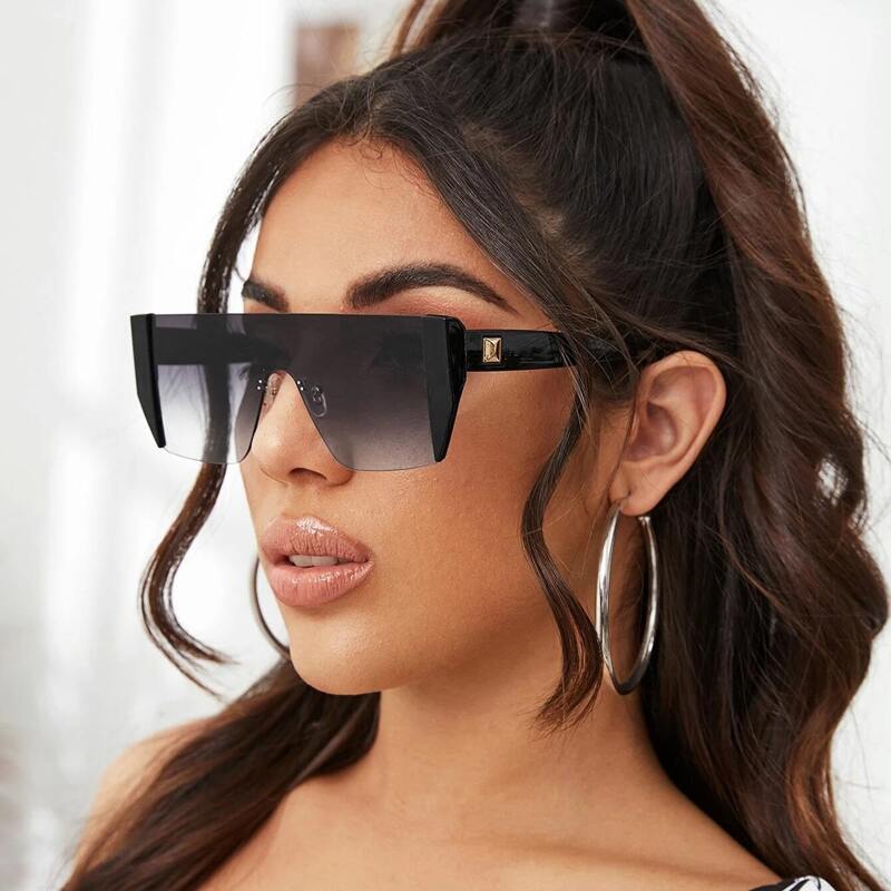 

Rimless Flat Top Sunglasses