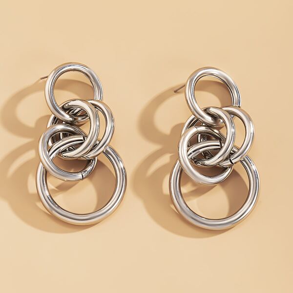 

Chain Link Earrings, Silver