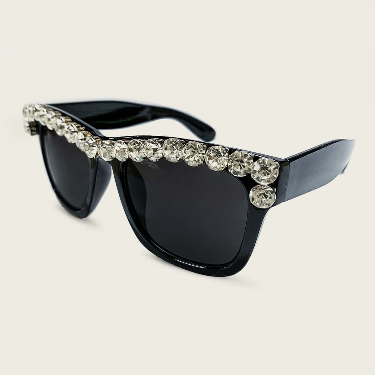 

Rhinestone Square Frame Sunglasses
