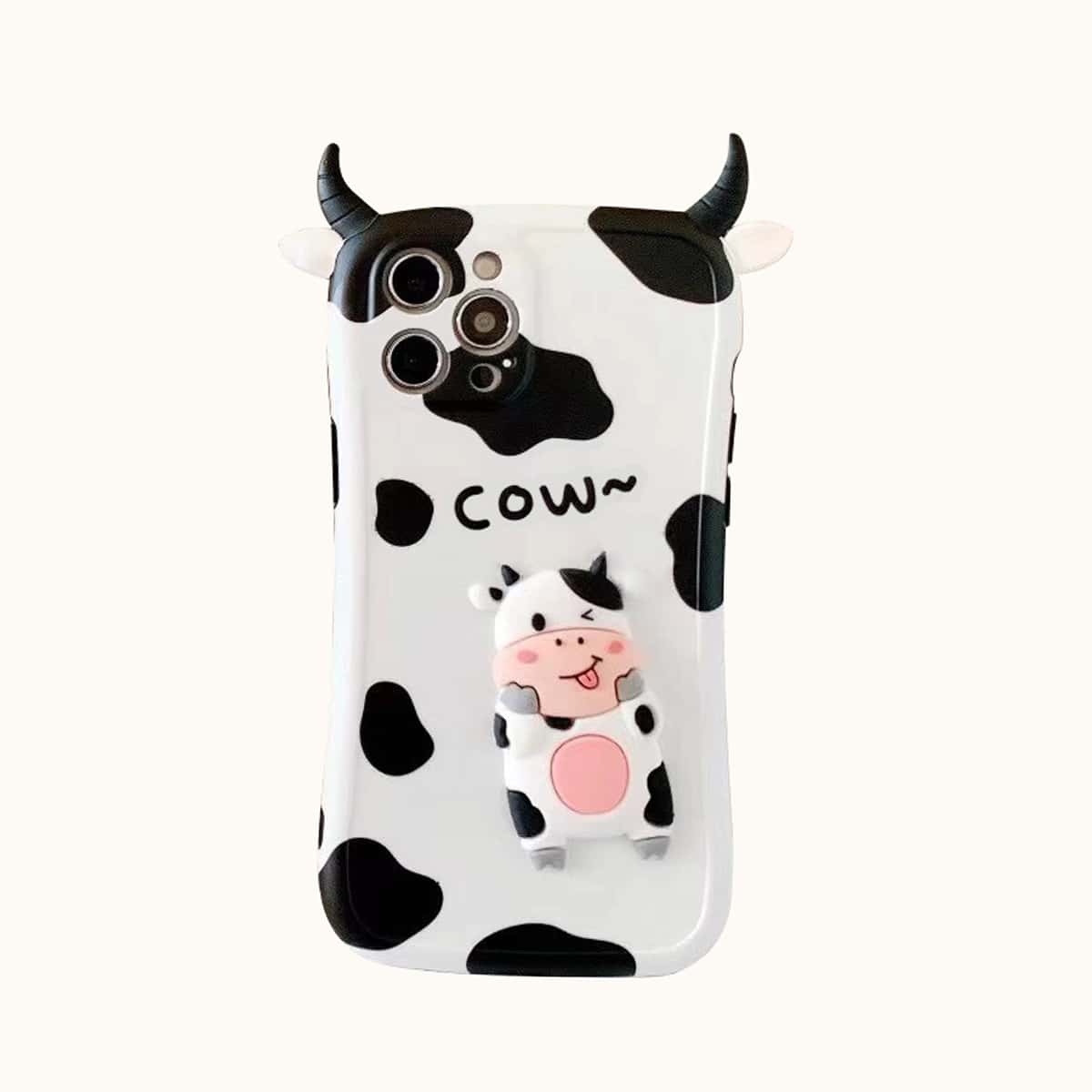 

Cartoon Cow iPhone Case, Black and white