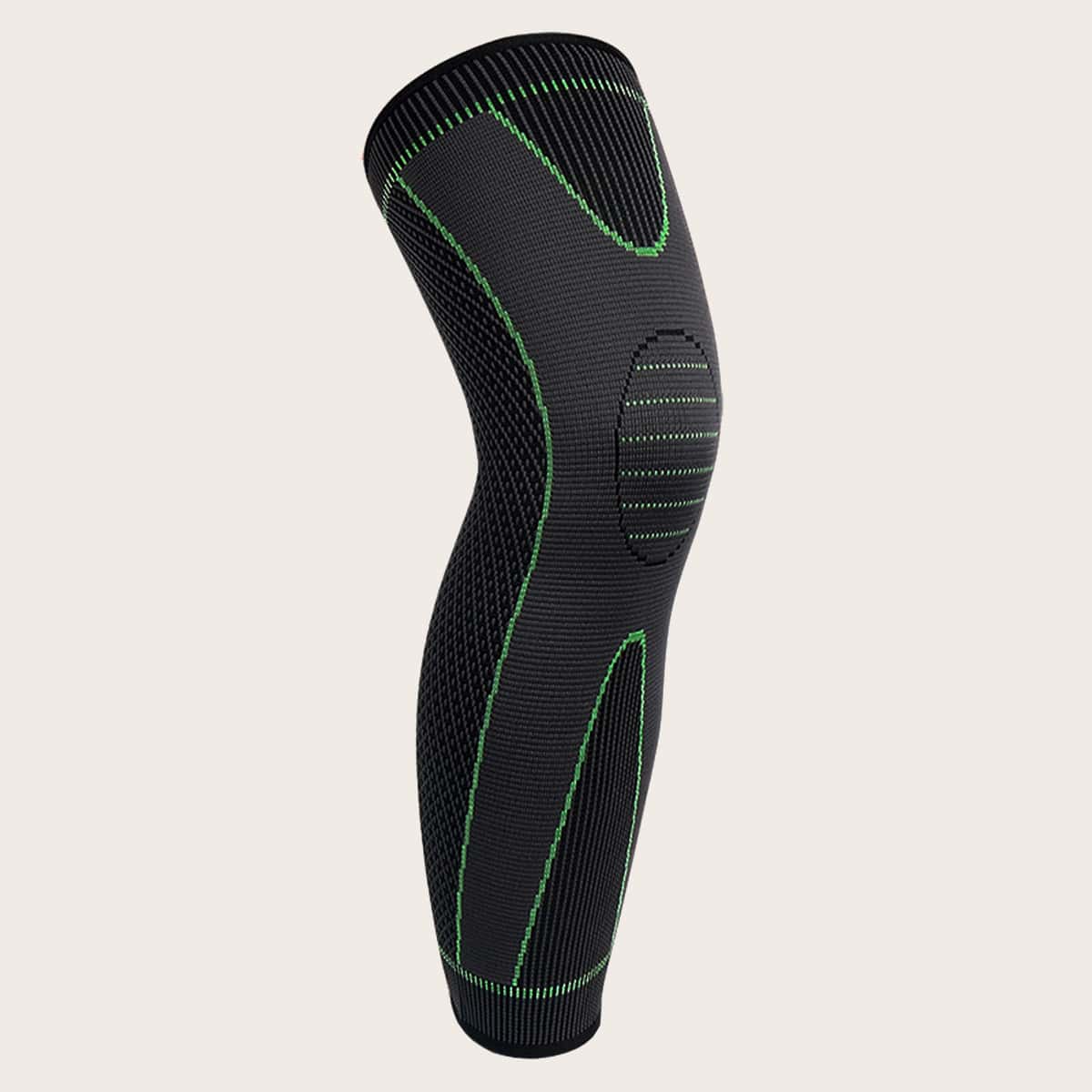 

1pc Striped Sports Knee Pad, Green