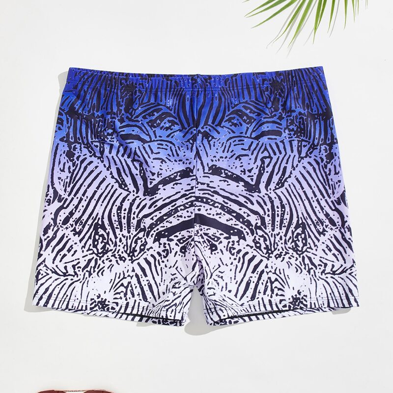 

Guys Ombre Graphic Print Swim Trunks, Multicolor