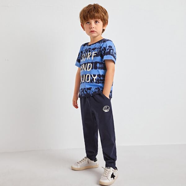 

Toddler Boys Letter Graphic Tie Dye Tee & Sweatpants Set, Multicolor