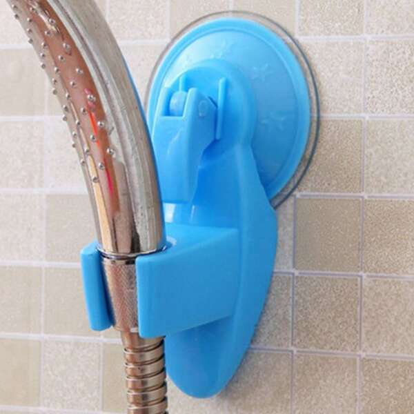 

1pc Suction Cup Shower Head Holder, Blue