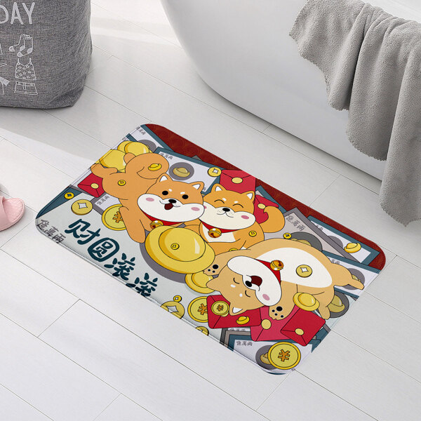 

Cartoon Graphic Floor Mat, Multicolor