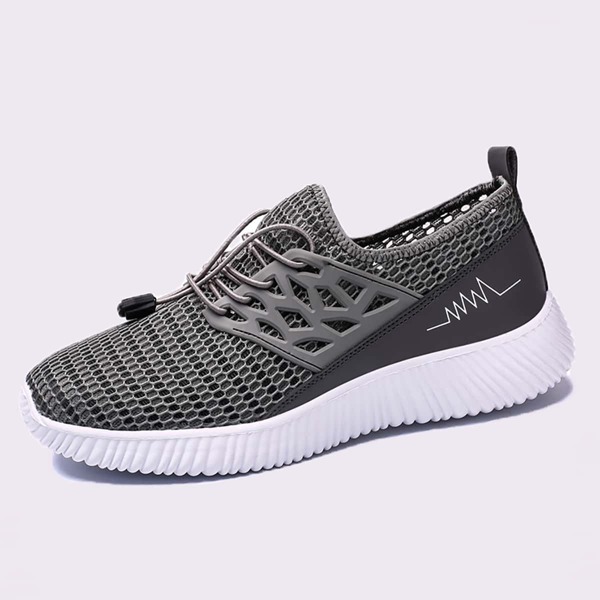 

Men Low Top Mesh Panel Sneakers, Grey