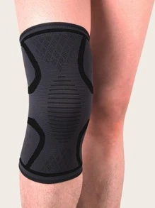 1pc Striped Sports Knee Pad - Black - View 1