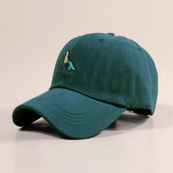 

Men Cartoon Embroidered Baseball Cap, Green