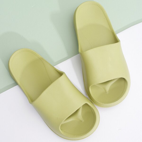 

Minimalist Open Toe Slides, Green