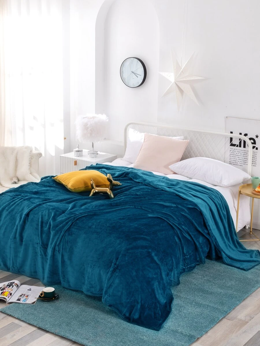 Mantas y Cobertores Liso - Azul - Ver 1