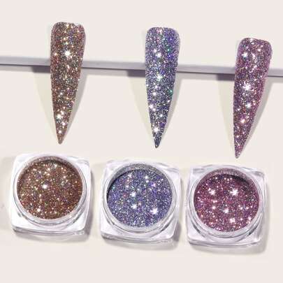 3boxes Glitter Nail Art Decoration