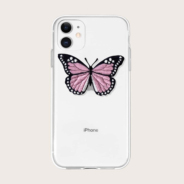

Butterfly Print iPhone Case, Clear