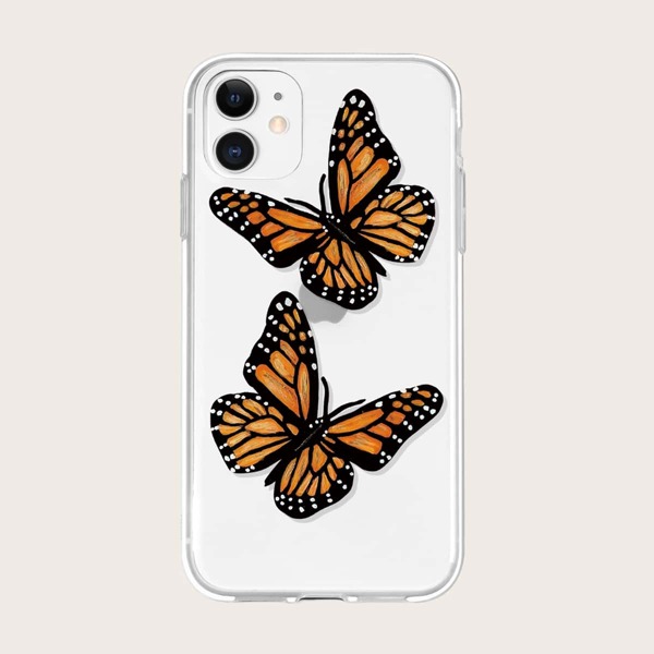 

Butterfly Print iPhone Case, Orange