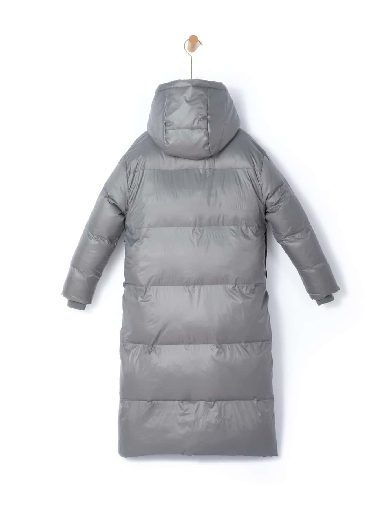 Abrigos de Plumas para Mujer Cremallera Liso Casual - Gris - Añade 2
