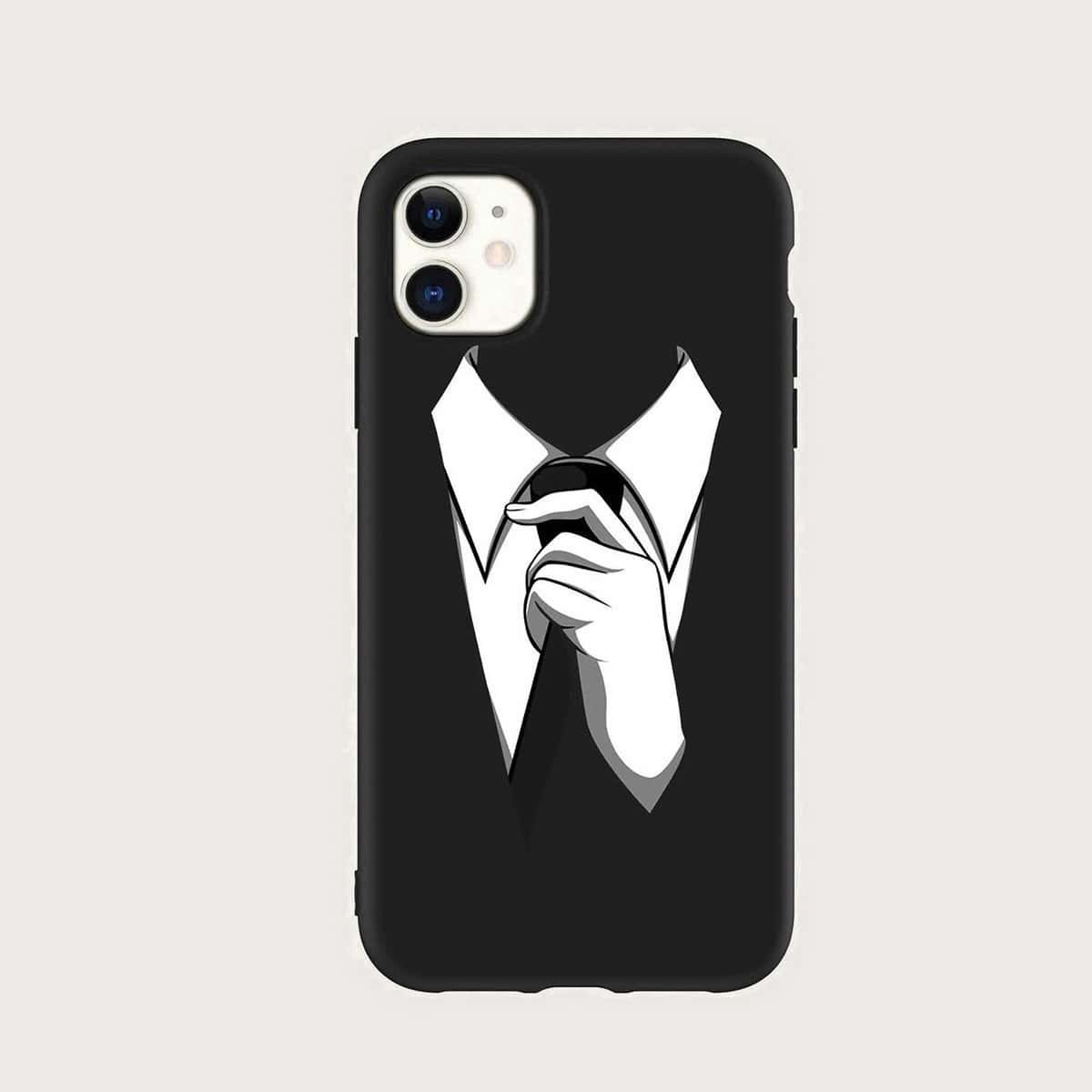 

Figure Graphic iPhone Case, Black and white