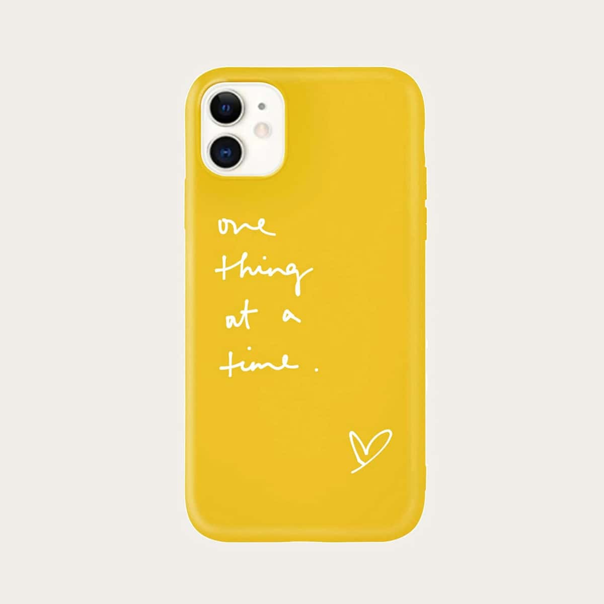 

Slogan Graphic iPhone Case, Mustard yellow