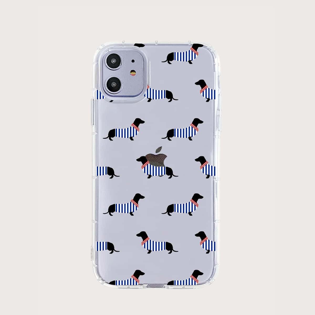 

Dog Clear iPhone Case, Multicolor