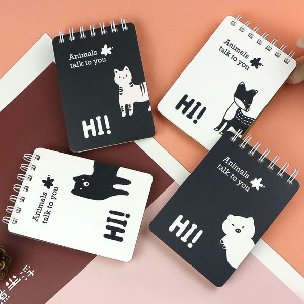 

1pc Cartoon Graphic Random Notepad, Multicolor