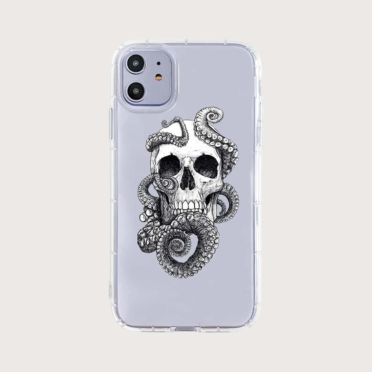 

Skeleton & Octopus iPhone Case, Multicolor