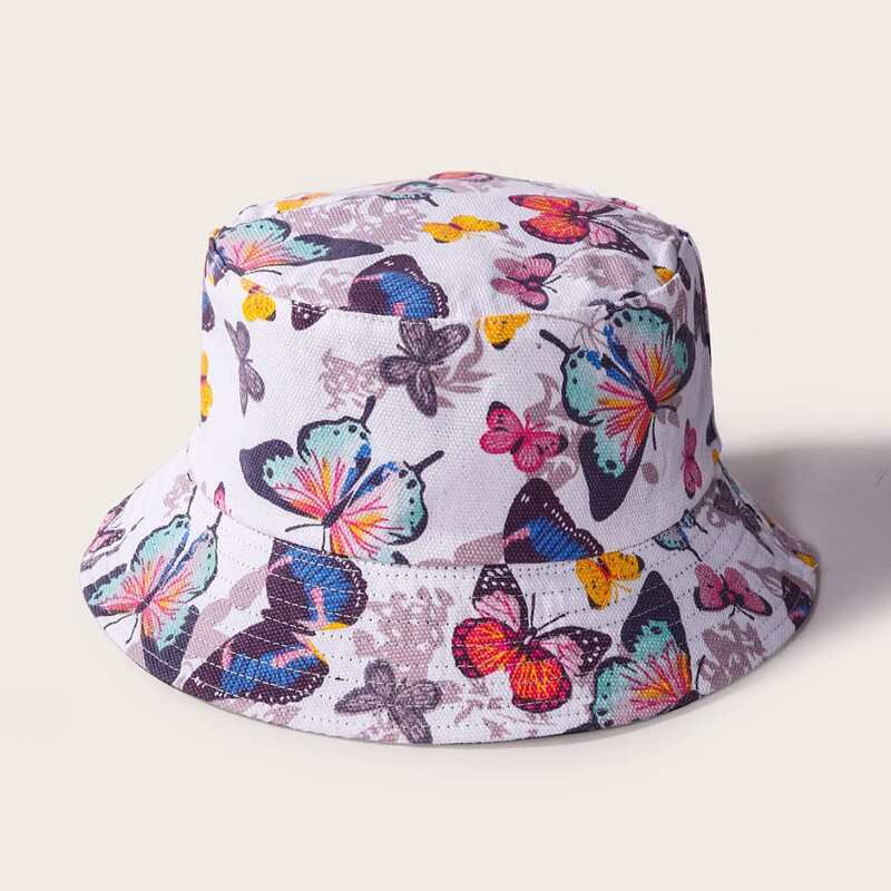 

Butterfly Pattern Bucket Hat, Multicolor