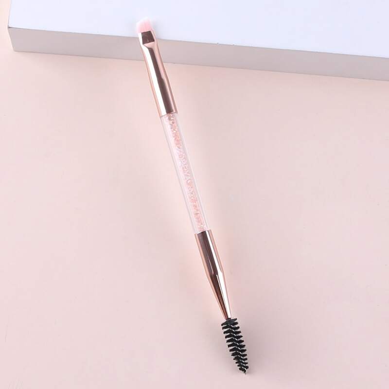 

2 In 1 Acrylic Handle Eyelash Brush & Eyeshadow Brush, Pink