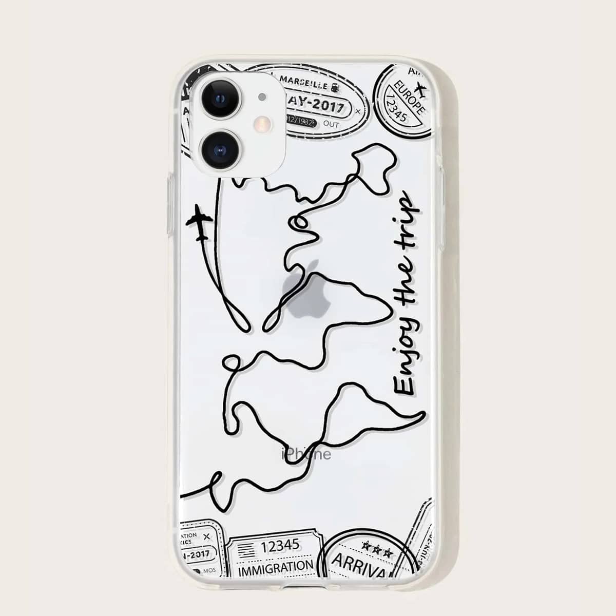 

World Map Clear iPhone Case