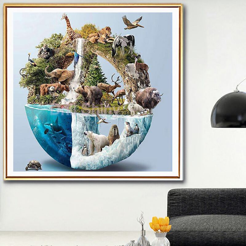 

Animal Print DIY Diamond Painting Without Frame, Multicolor