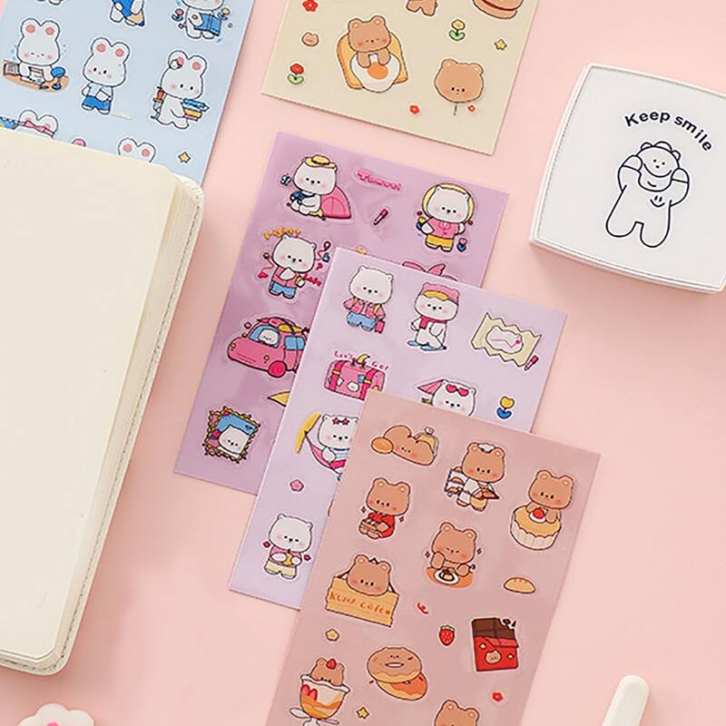 

1sheets Cartoon Graphic Random Sticker, Multicolor