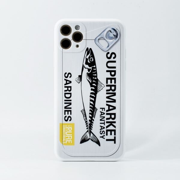 

Letter & Fish Print iPhone Case, Multicolor