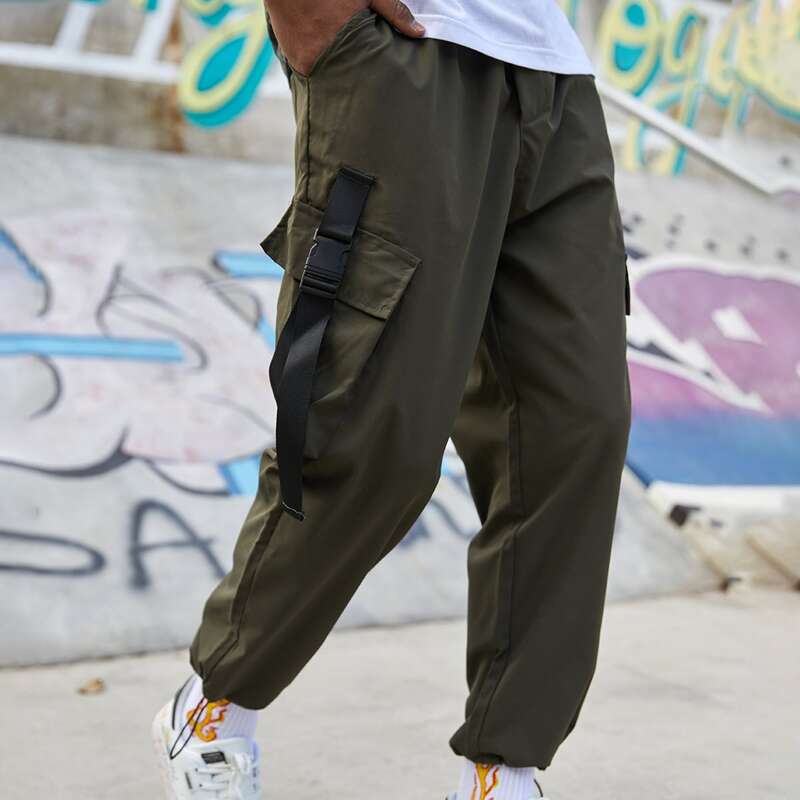 

Guys Buckle Cargo Pants, Army green