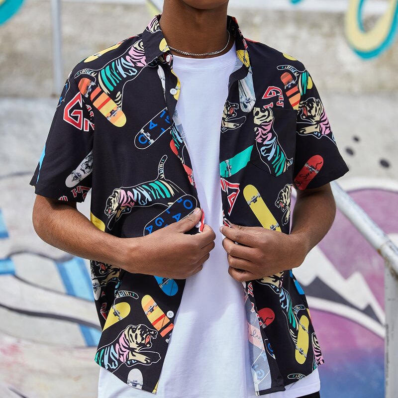 

Guys Animal Print Shirt, Multicolor