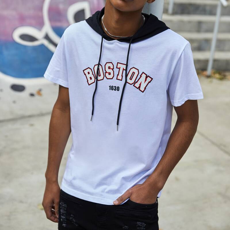 

Guys Letter Hooded Tee, White