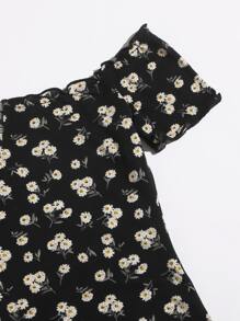 Soleia Đầm Plus Size Xù nhỏ Họa tiết hoa Boho - Nhiều màu - Xem 4